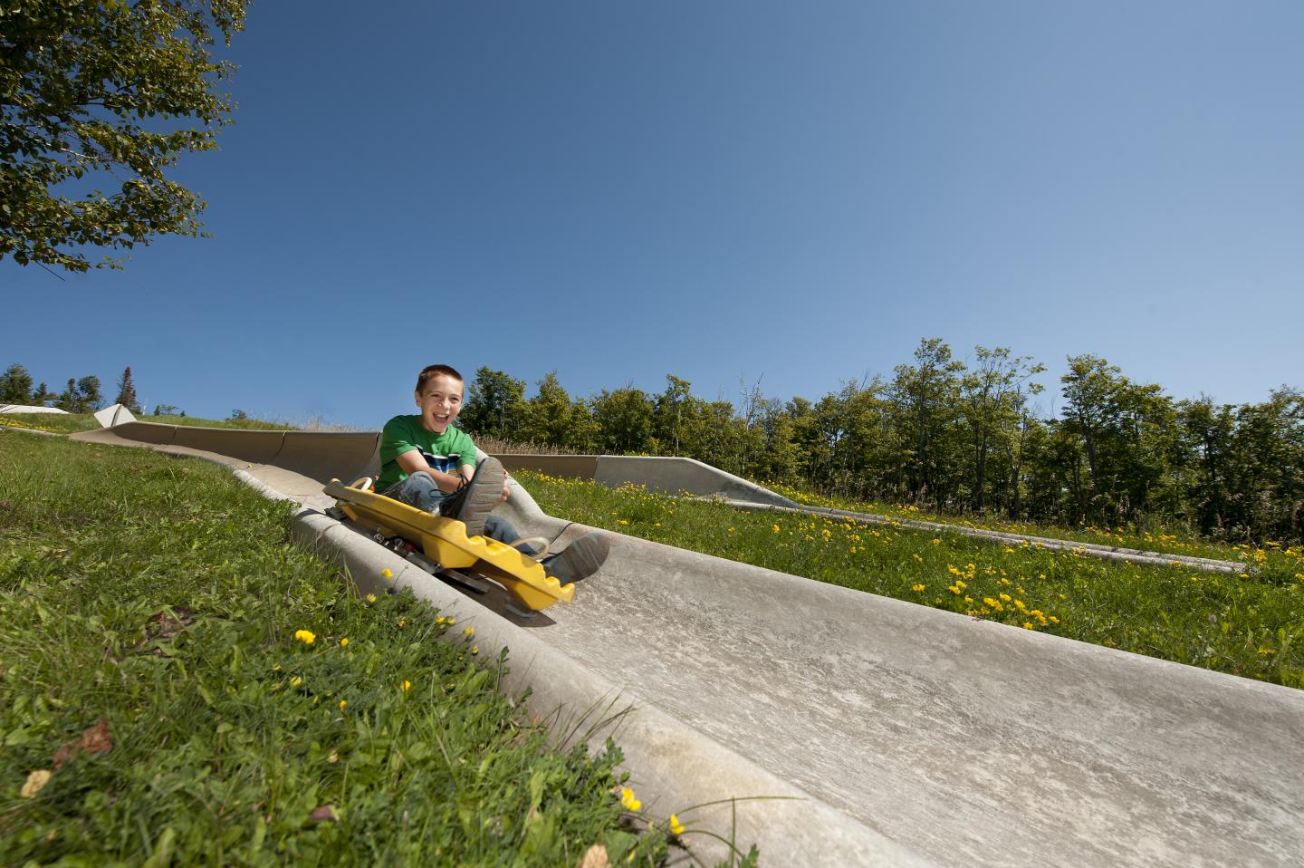 Alpine slide boy